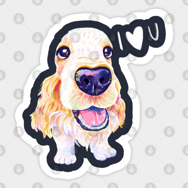 Dog Love You Sticker by Iniistudio